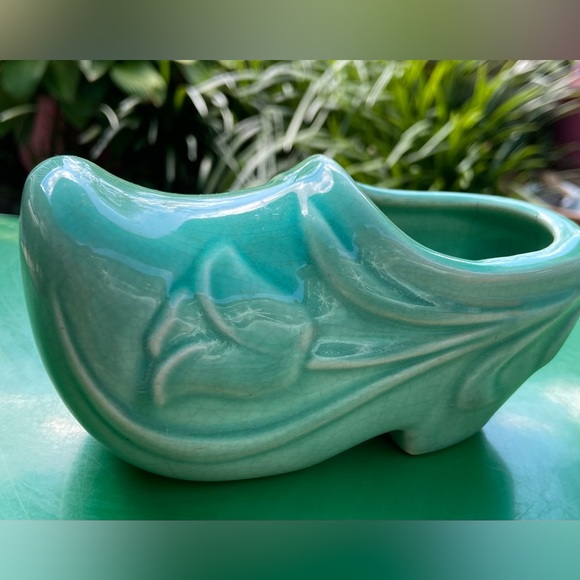 VINTAGE RETRO PLANTER  shaped like a DUTCH SHOE - 1940s-50s - Picture 6 of 10